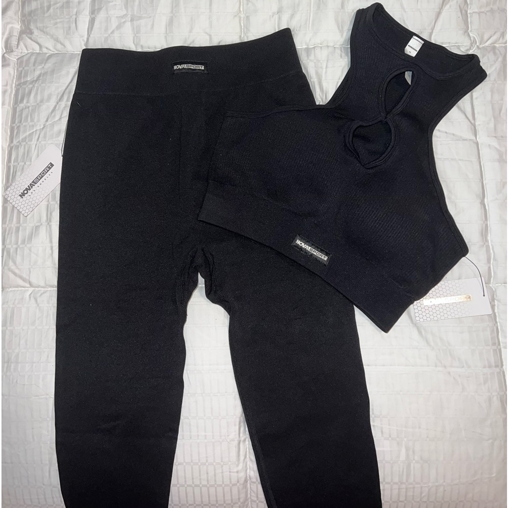 Fashion Nova Black Activewear Set